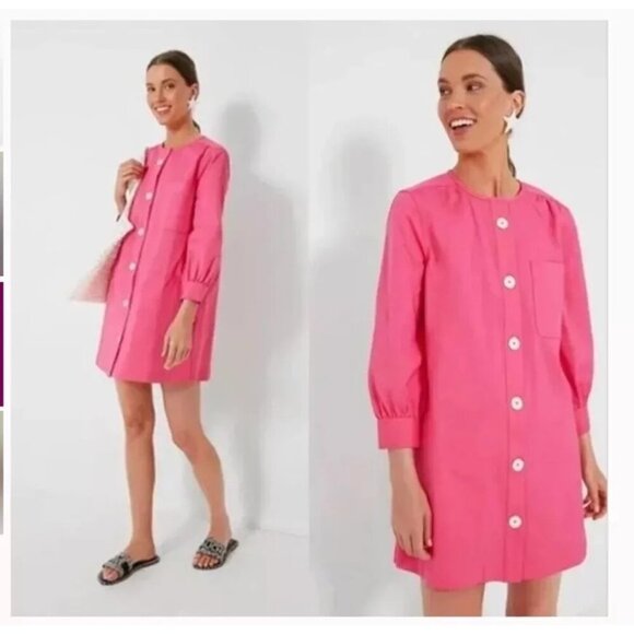 Tuckernuck Pink Blake Mini A Line Dress Button Down Ladies Size XXL - Picture 3 of 11